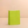 Bolsa de compras simples em papel kraft para café, chá de leite, take-away, embalagem de compras, sacola de presente, sacola de papel atacado