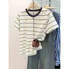 Camiseta de Algodón Fina de Manga Corta con Diseño de Copo de Nieve, Estilo Nuevo de Verano Europeo y Americano para Mujer, Holgada y Adelgazante, Manga Media, Talla Grande, Top Estilo Coreano