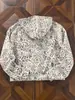 Moletom cardigã com capuz estampado de leopardo masculino, top moderno de caimento solto para outono e inverno, jaqueta com zíper de alta qualidade estilo americano