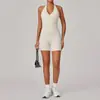 Conjunto de Yoga y Fitness Cruzado con Cuello Halter para Mujer, Cuello en V, Realza el Pecho, Levanta Glúteos, Conjunto de Dos Piezas para Correr y Deportes