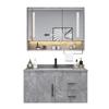 Baño Baño Combinación de Gabinete Lavabo Integrado de Cerámica Apartamento Pequeño Gris Inteligente Madera Sólida 50 Lavado a Mano Nuevo Producto