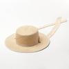 Sombrero de Paja de Copa Plana Nuevo de Primavera y Verano Estilo Coreano con Cinta Baocao Viaje al Aire Libre Protección Solar Playa Sombrero de Paja de Copa Plana