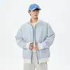 Chaqueta de Plumón Nueva con Bloques de Color y Cuello de Béisbol para Hombre, Invierno Gruesa y Cálida con Relleno de Lana de Cordero, Abrigo Chaqueta Casual