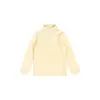 Bola de Arroz Pegajoso Ropa Infantil Niñas Cuello Alto Capa Base de Felpa Otoño/Invierno Top Cálido de Manga Larga para Niños