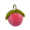 Cabelo de Coelho Rex Pêssego Chaveiro de Carro Pingente Bola de Pelúcia Ins Pingente de Bolsa de Pêssego Pequena Presente Fofo