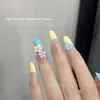 Decoraciones de Arte para Uñas de Flores de Resina, Adornos de Flores de Cinco Pétalos Esculpidas Suaves de Color Caramelo Fresco de Verano, Pedrería de Resina para Arte de Uñas