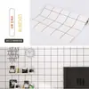 Renovação de cozinha autoadesivo impermeável papel de parede de banheiro adesivos de vaso sanitário à prova de óleo azulejos resistente a altas temperaturas papel de parede mosaico