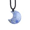 Venta caliente transfronteriza, colgante de luna de cristal natural, collar seco, cadena de suéter, exquisito colgante de cristal en stock, venta al por mayor