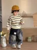 Ropa de Otoño para Bebé 2026 Nuevo Estilo Coreano Ropa para Niños Ropa de Otoño para Niños Conjunto de Sudadera a Rayas y Jeans para Niños