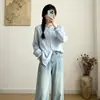 Camisa de gasa de doble capa de algodón puro para mujer, de manga larga, estilo artístico vintage, ultrasuave, hipoalergénica, transpirable, top de algodón para bebé
