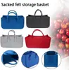 Bolsa Combinando Cor Pura Feltro Feita à Mão Sacola para Lenha Cesta Espessa para Armazenamento de Lenha Sacola para Mensageiro Atacado