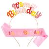 Nueva Banda para el Cabello de Cumpleaños Correa para el Hombro Cinturón de Cortesía ES MI CUMPLEAÑOS Adorno para la Cabeza para Niña Accesorios para el Cabello Artículos para Fiesta