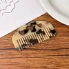 Pente largo retrô em formato de coração vazado de acetato, antiestático, suave para o cabelo, portátil, adequado para estilizar o cabelo e maquiagem, disponível em várias cores e em estoque