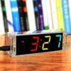 Kit de Relógio Digital Colorido Microcontrolador LED que Muda de Cor Peças de Despertador Produção Eletrônica DIY e Prática de Soldagem