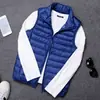 Otoño e invierno 2023 nuevo chaleco de algodón pluma ligera para hombre chaleco de algodón ultraligero chaleco acolchado de algodón pluma talla grande para amantes