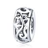 AliExpress patrón de hierba rodante plata esterlina s925 cuentas sueltas moda chapado en oro rosa joyería accesorios de plata SCC716-C