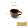 Mango de Madera de Azufaifo Aislamiento Térmico Trasero Taza de Madera para el Hogar Taza de Café para Cuello Blanco Taza de Leche Universal Madera