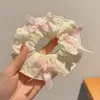 Laço de Cabelo de Renda Doce, Scrunchie de Luxo Estilo Coreano, Laço de Cabelo Extra-Grande para Coque, Corda de Cabelo para Rabo de Cavalo, Acessório de Cabelo