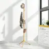 Cabide de Madeira Maciça de Chão para Quarto Cabide de Roupas para Quarto Cabide de Roupas Doméstico de Poste Único Moderno Simples Cabide de Bolsa