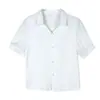 2024 Elegante Camisa de Chifón de Manga Corta Estilo Nacional Nuevo Chinoiserie con Botones Verano Nuevo Estilo Estilo Extranjero para Mujer Chic Estilo Corto Pequeño