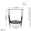 Copo de Vidro Oceano Ou Xin de Quatro Cantos Transparente / Copo Universal para Bebidas Quentes e Frias / Hotel KTV Casa