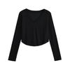 Top Deportivo de Verano para Mujer Corto Sexy Holgado Adelgazante Camiseta de Yoga para Correr Entrenamiento Transpirable Blusa Top de Fitness