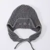 Nuevo Gorro Cálido de Lana para Otoño e Invierno, Gorro de Punto Versátil con Protección para los Oídos, Circunferencia de Cabeza Grande, Cara Pequeña, Gorro de Piloto Ajustable
