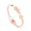 Nuevo brazalete de zorro de doble cara en oro rosa y arena para mujer, moda japonesa y coreana, todo a juego, joyería de acero de titanio electrochapado al vacío