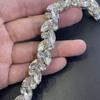 Venta al por Mayor de Diamante de Cristal Marqués de Punto Cadena de Código Cadena de Pedrería Vestido de Boda Bolso Cadena Decorativa Accesorios de Joyería DIY