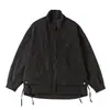 Chaqueta de moda retro estilo japonés Rumeng con retazos, tipo dos piezas, cuello alto para hombre, abrigo cortavientos para exteriores de otoño, corte holgado, para commuting
