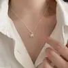 Colar Floral Doce e Delicado para Mulheres, Design de Nicho Estilo Ins, Corrente Versátil para Clavícula Fresca e Fashionável, Gargantilha Tendência