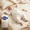 Bibi Bay Outono Inverno Saco de Dormir com Pé Bambu Algodão Classe A Bebê Criança Pequena Saco de Dormir Temperatura Constante Bebê Cobertor Anti-chute Macio Confortável Novo