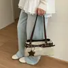 Design de Nicho Alta Qualidade Bolsa de Ombro Único para o Dia a Dia Feminina 2026 Nova Retro Garota Picante Bolsa de Motocicleta Bolsa Baguete