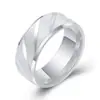 Deseo Anillo Doble Biselado Flor Twill Mate para Pareja Simple de Arco Interior de 8 mm Nuevo Europeo y Americano Amazon Venta al por Mayor
