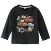 Ropa de Otoño para Niños de Cars Rayo McQueen Camiseta de Algodón Puro de Manga Larga Niños Niñas Bebé Cuello Redondo Top Ropa de Otoño