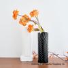 Vaso cerâmico moderno simples com padrão espiral preto e branco modelo flor hidropônica sala de vendas escritório sala de estar mesa de casa