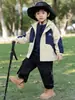 Q080 Chaqueta para Niños Otoño Nuevo Estilo Fresca y Moderna Cortavientos con Capucha para Niños Ropa de Moda de Primavera y Otoño para Niños