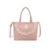 Bolso Cubo de Conejo con Lunares Dulce y Lindo para Mujer, Nuevo Estilo Coreano, Moderno y Versátil, Elegante para Viajes y Trayectos, Bolso Cruzado
