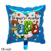 Balões de Filme de Alumínio de 18 polegadas para o Dia dos Pais Espanhol Balões de Feriado Feliz para o papai Espanhol