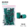 Anillos de Lijado para Pulir Uñas, Rollos de Papel de Lija para Pulir, Anillos de Lijado de Alta Calidad para Brocas de Uñas, Coloridos, 100 Piezas/Paquete