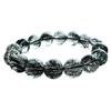 Pulsera de cristal de cabello negro brasileño natural de grado de colección, cabello transparente, cabello de cristal negro, pulsera de cristal de titanio para hombres y mujeres.