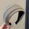 Diadema de punto estilo retro americano de ala ancha, de alta gama, adecuada para frentes amplias, a la moda, versátil para uso diario y para ir al trabajo, pinza para el pelo y accesorio para el cabello
