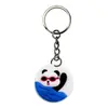 Fornecimento Direto da Fábrica Acessórios Chaveiro Panda Atleta Material de Borracha Macia Espessada Pingente de Chaveiro Plano 2D para Mochila