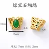 Accesorios estilo chino Chapados en oro Cuentas espaciadoras Pulsera hecha a mano para DIY Cadena para teléfono Color del Dios de la Riqueza Amarillo Colgante de la fortuna que conserva el color Agujero grande Venta al por mayor