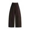 Pantalones Banana de Pierna Ancha de Cintura Alta Elegantes para Mujer 2026 Otoño Nuevo Estilo Sueltos Adelgazantes Cortos Moda Versátiles Casuales