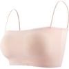 Bonus Ropa Interior Strapless para Mujer Sin Costuras Espalda Hermosa Antiluz Pecho Pequeño Reunido Copa de Una Pieza Sujetador Camisola Delgada