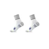 Meias Masculinas de Primavera e Outono, Absorventes de Suor, Resistentes a Odores, Respiráveis, de Cano Médio, Meias Simples Listradas para Basquete, Meias Esportivas Masculinas de Secagem Rápida