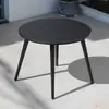 Juego pequeño de mesa y sillas redondas de acero al carbono simple para ocio en balcón, mesa de discusión, área de descanso, mesa de comedor para cafetería de té con leche al aire libre