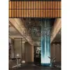 Pantalla de Cristal para Sala Club de Hotel con Malla de Alambre Partición de Cristal Partición de Cristal de Acero Inoxidable Pantalla Plegable Personalizada