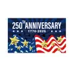Fornecimento Transfronteiriço 1776-2026 Estados Unidos 250º Aniversário Decoração de Bandeira Decoração de Jardim de Bandeira Fabricante Feito Sob Medida